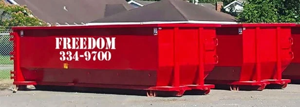 Two Red Dumpsters